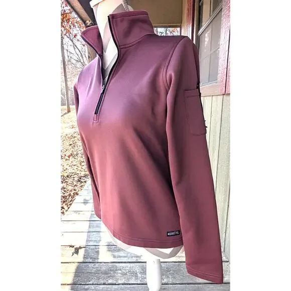 Kerrits Small Burgandy Wine Fleece Lined 1/4 Zip Equestrian Wear - Picture 4 of 11